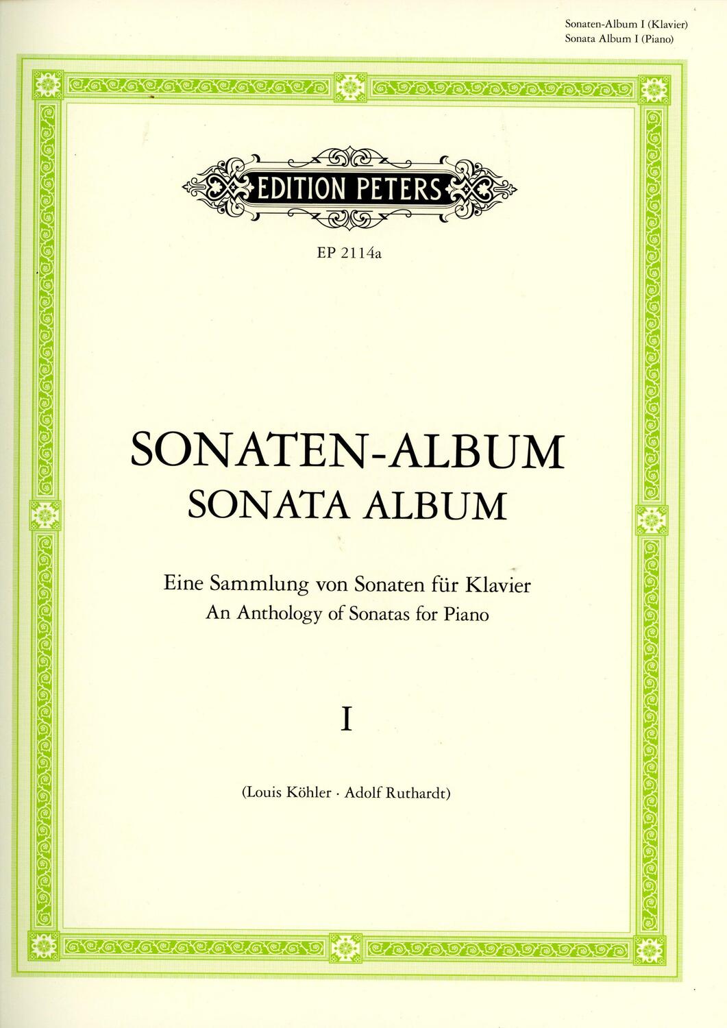 Cover: 9790014009472 | Sonaten-Album für Klavier, Band 1 | Louis Köhler (u. a.) | Taschenbuch