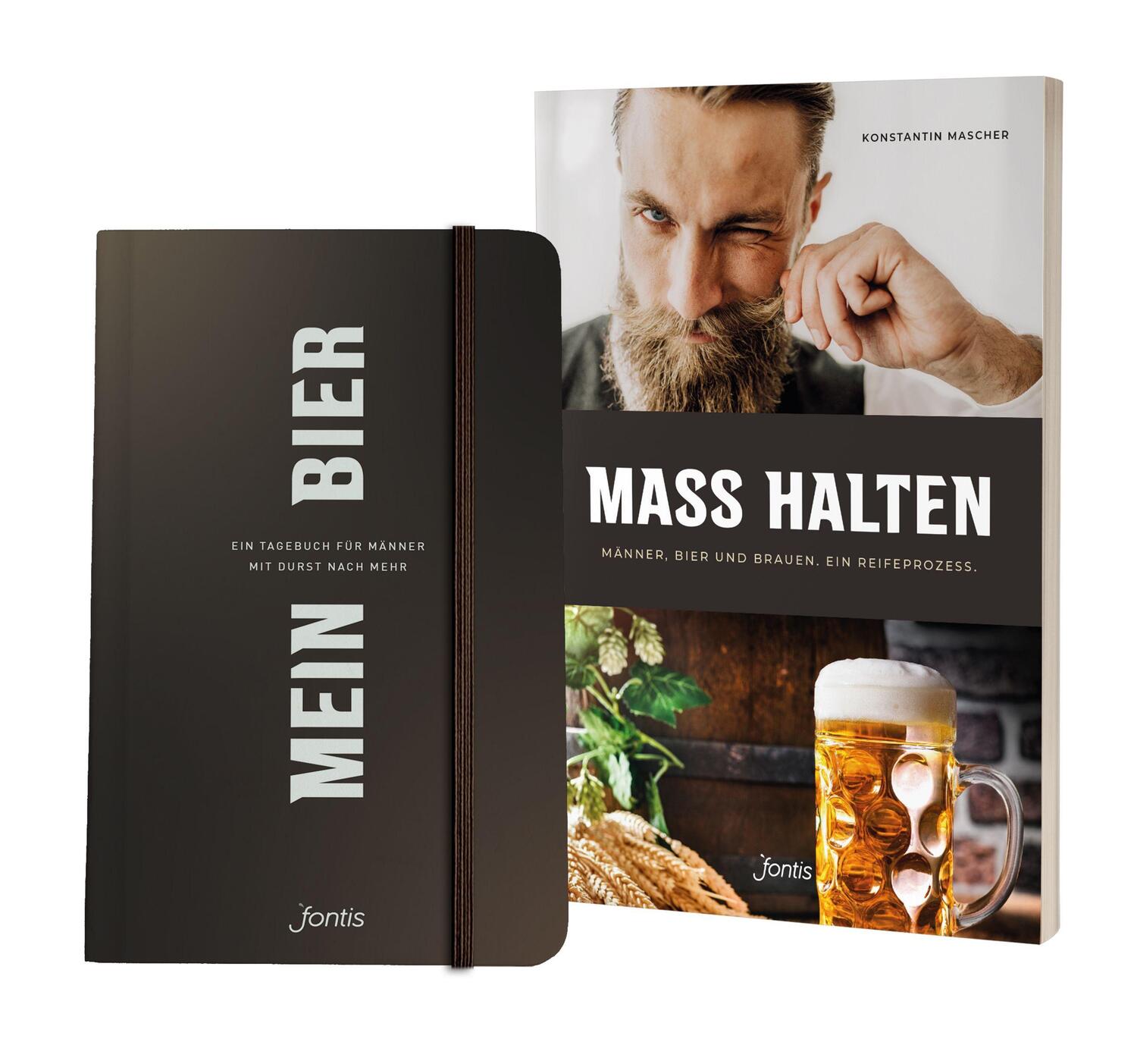 Cover: 9783038482215 | Paket: Sachbuch "MASS HALTEN" plus Tagebuch "MEIN BIER". 2 Bände