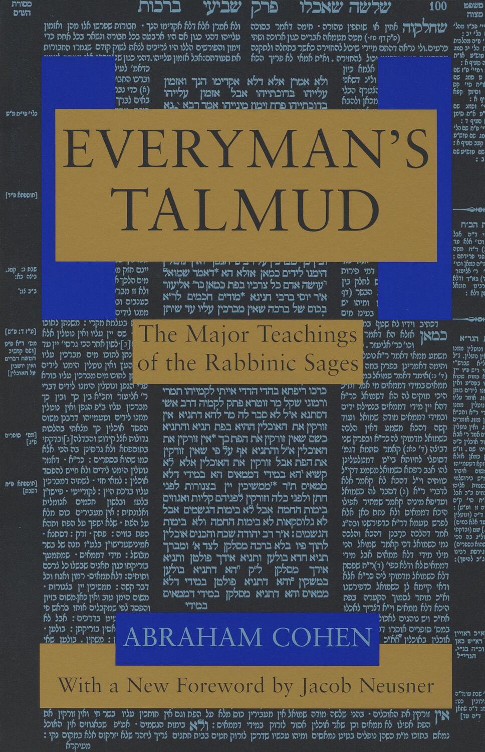 Cover: 9780805210323 | Everyman's Talmud: The Major Teachings of the Rabbinic Sages | Cohen