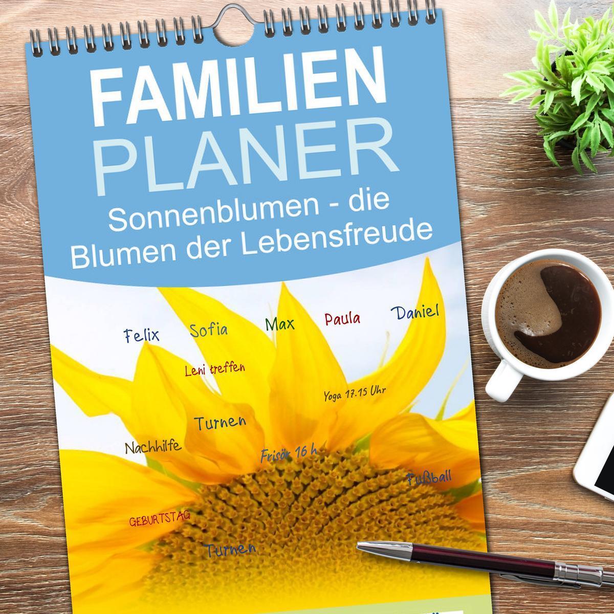 Bild: 9783457110829 | Familienplaner 2025 - Sonnenblumen - die Blumen der Lebensfreude...