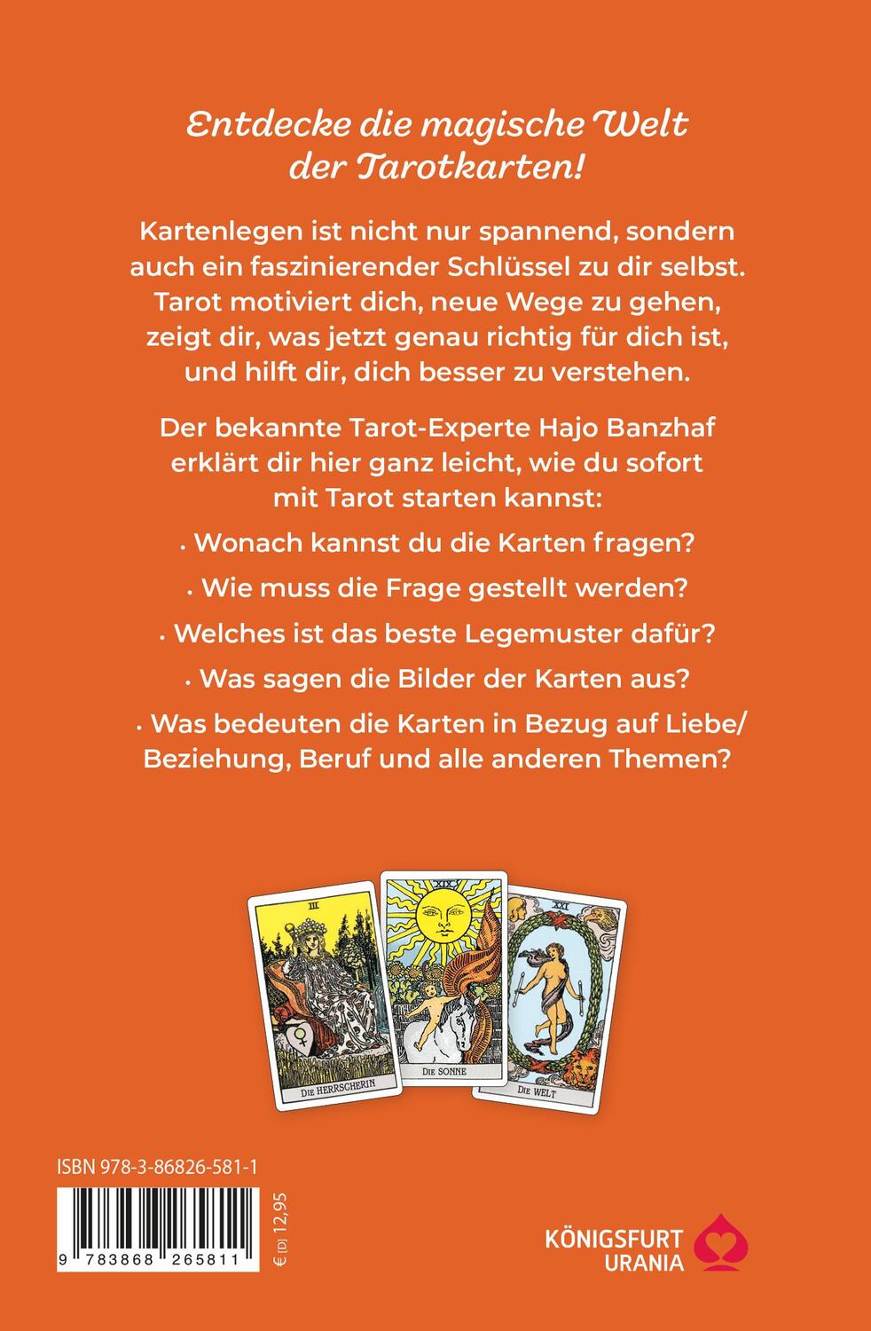 Rückseite: 9783868265811 | Tarot für Anfänger | Buch | Hajo Banzhaf | Taschenbuch | Deutsch