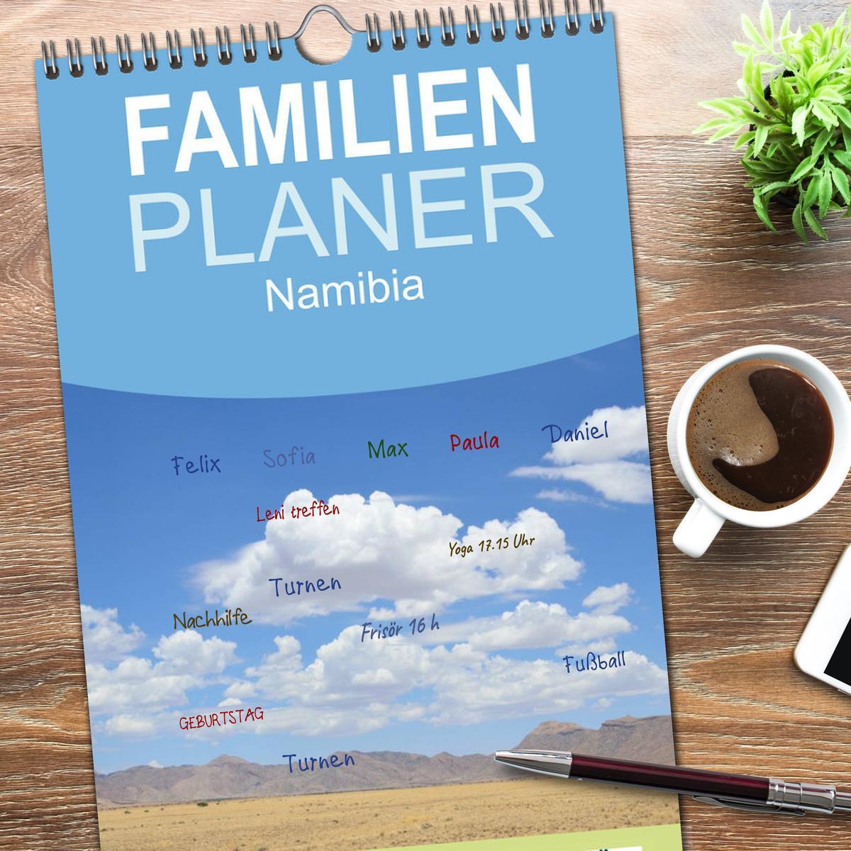 Bild: 9783457122051 | Familienplaner 2025 - Namibia mit 5 Spalten (Wandkalender, 21 x 45...