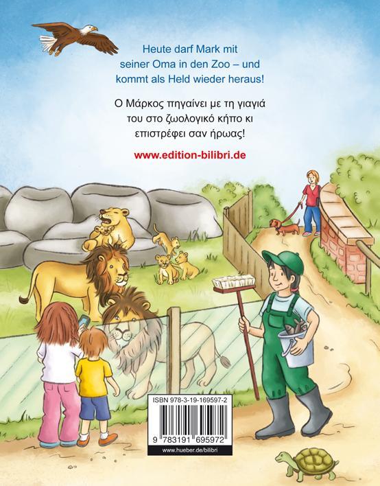 Rückseite: 9783191695972 | Im Zoo. Kinderbuch Deutsch-Griechisch | Ulrike Fischer (u. a.) | 16 S.