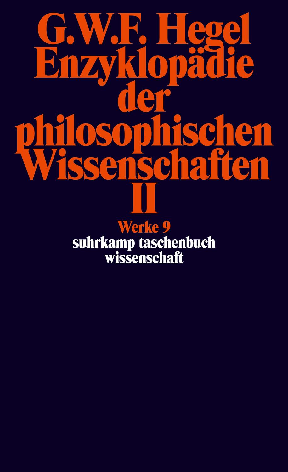 Cover: 9783518282090 | Enzyklopädie der philosophischen Wissenschaften II im Grundrisse 1830
