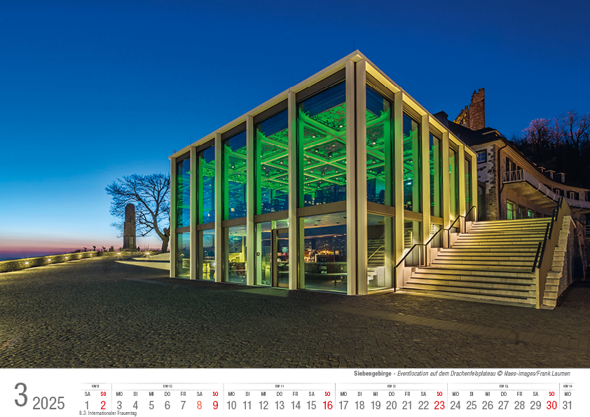 Bild: 9783965352100 | Siebengebirge 2025 Bildkalender A4 quer, spiralgebunden | Holger Klaes