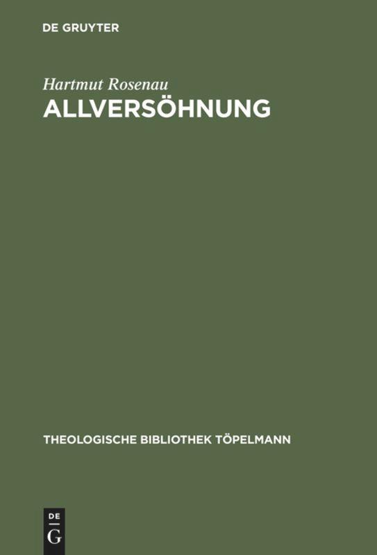 Cover: 9783110137385 | Allversöhnung | Ein transzendentaltheologischer Grundlegungsversuch