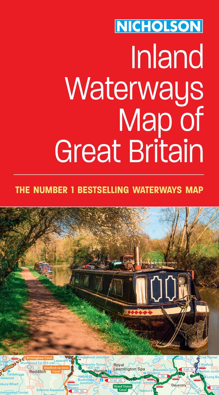 Cover: 9780008652876 | Collins Nicholson Inland Waterways Map of Great Britain | Guides