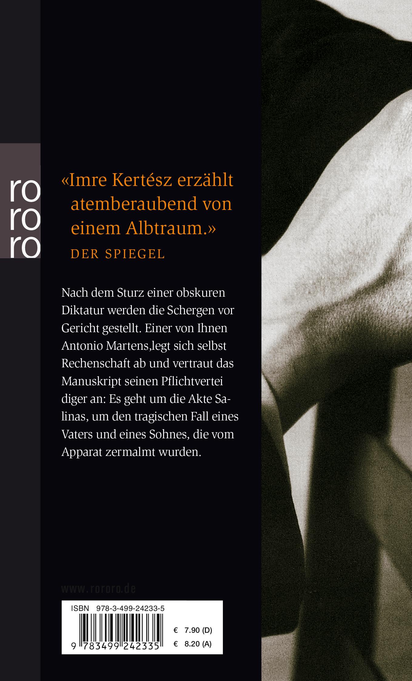 Rückseite: 9783499242335 | Detektivgeschichte | Imre Kertész | Taschenbuch | 144 S. | Deutsch