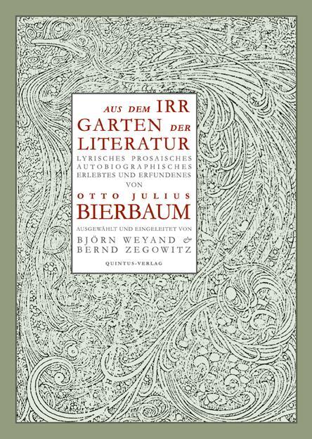 Cover: 9783969820032 | Aus dem Irrgarten der Literatur | Otto Julius Bierbaum | Buch | 480 S.