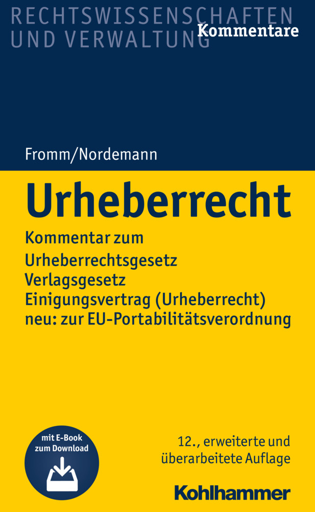 Cover: 9783170344068 | Urheberrecht, Kommentar | Friedrich K. Fromm (u. a.) | Buch | Deutsch