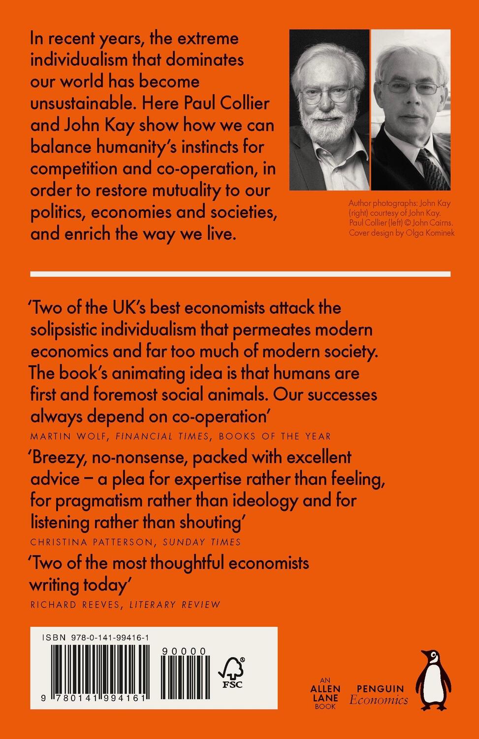 Rückseite: 9780141994161 | Greed Is Dead | Politics After Individualism | Paul Collier (u. a.)