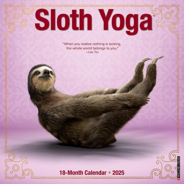 Cover: 9781549244940 | Sloth Yoga 2025 12 X 12 Wall Calendar | Willow Creek Press | Kalender