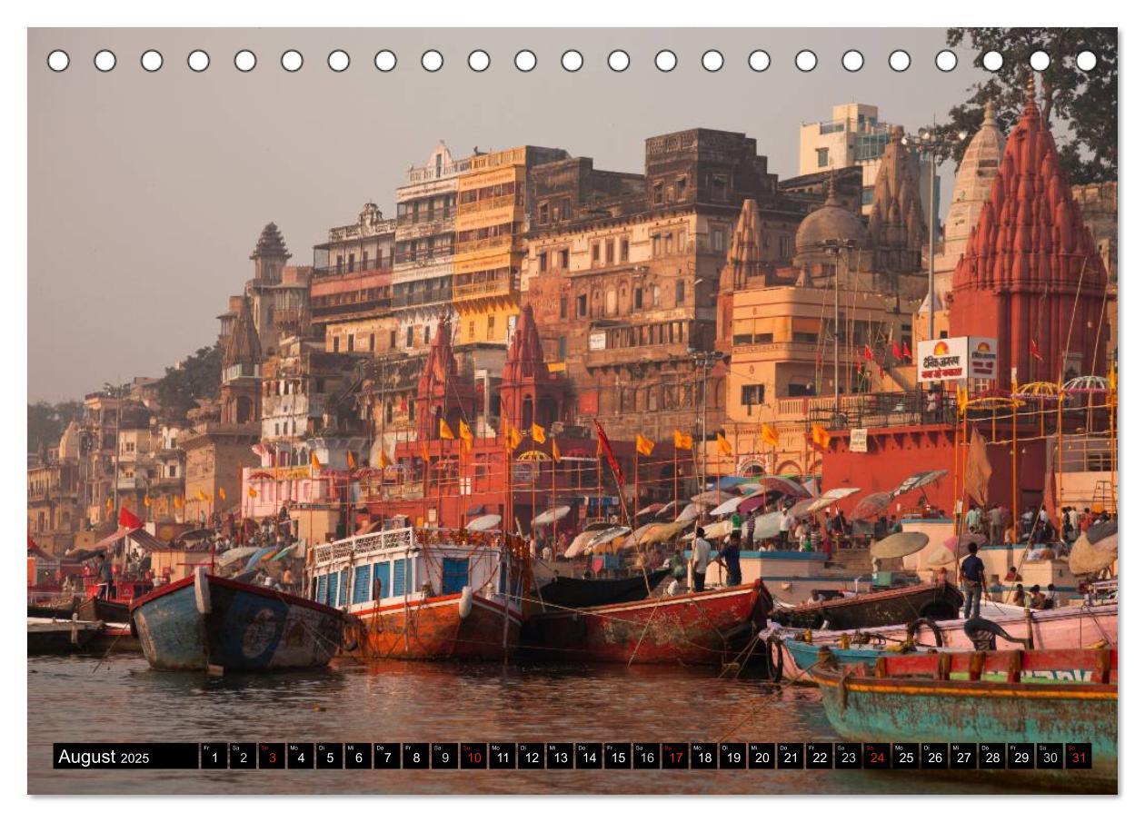 Bild: 9783435625710 | Indien - Varanasi (Tischkalender 2025 DIN A5 quer), CALVENDO...