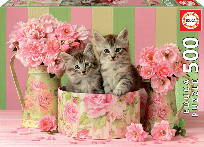 Cover: 8412668179608 | Kittens with Roses (Puzzle) | Spiel | In Spielebox | 9217960 | Deutsch