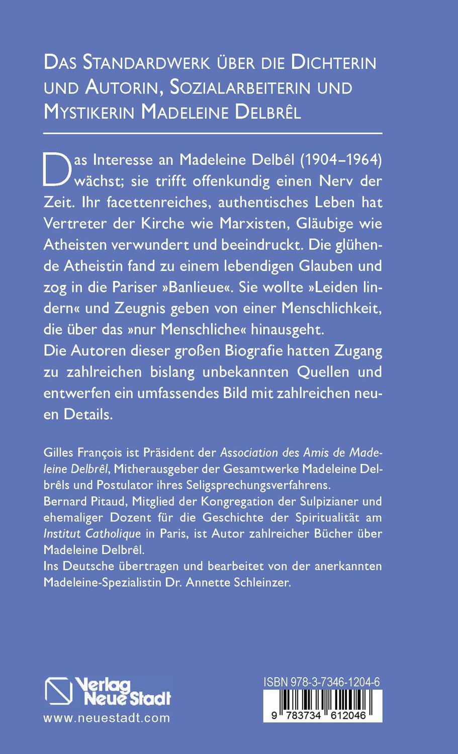 Rückseite: 9783734612046 | Madeleine Delbrêl | Die Biografie | Gilles François (u. a.) | Buch