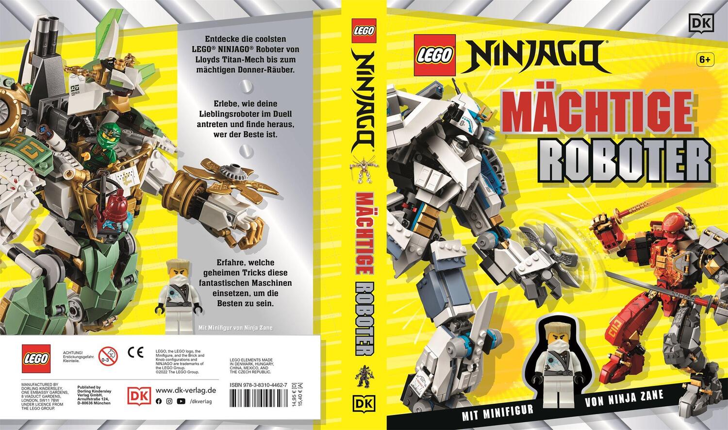 Rückseite: 9783831044627 | LEGO® NINJAGO® Mächtige Roboter | Mit Minifigur von Ninja Zane | March