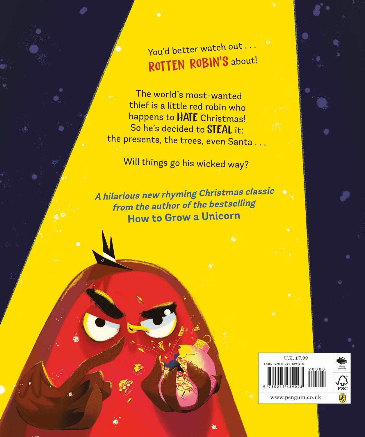 Rückseite: 9780241489048 | The Robin Who Stole Christmas | Rachel Morrisroe | Taschenbuch | 32 S.