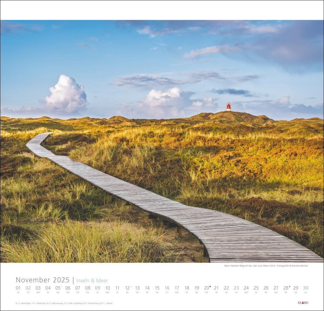 Bild: 9783964023247 | Inseln und Meer Edition Kalender 2025 | Eiland | Kalender | 13 S.