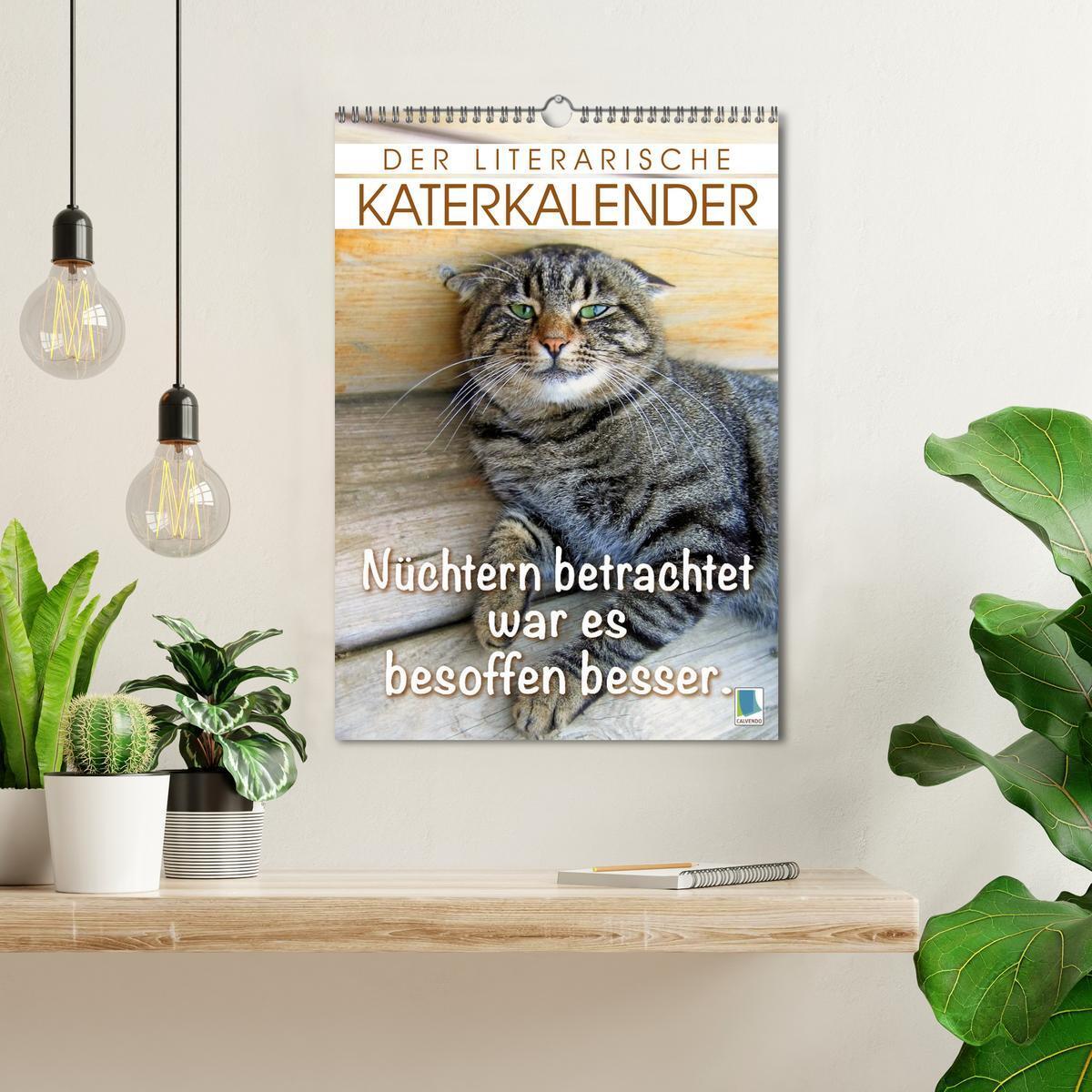 Bild: 9783435940172 | Der literarische Katerkalender (Wandkalender 2025 DIN A3 hoch),...