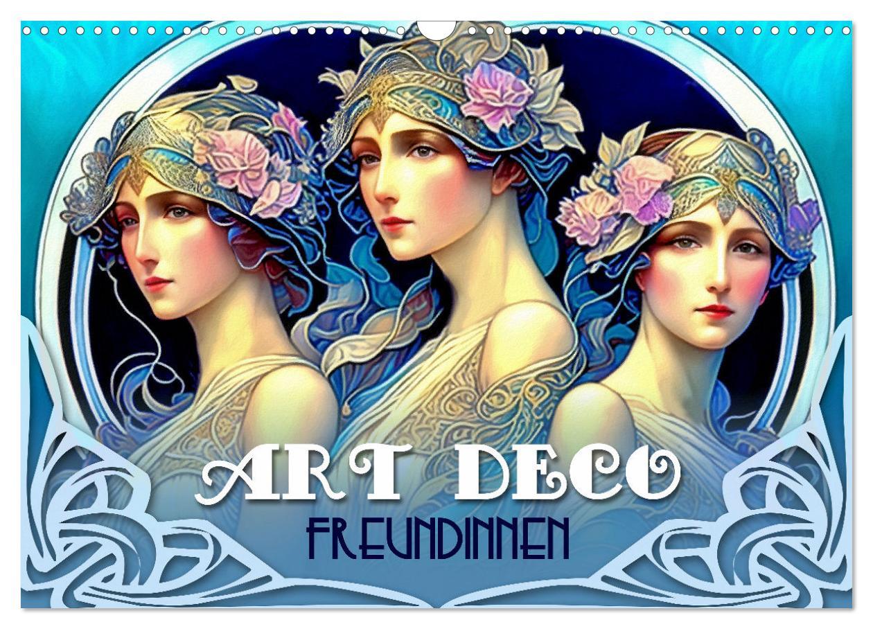 Cover: 9783383898976 | Art Deco Freundinnen (Wandkalender 2025 DIN A3 quer), CALVENDO...