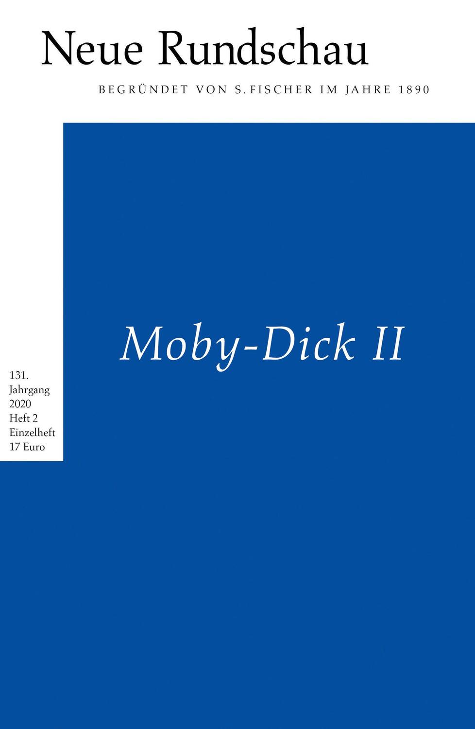 Cover: 9783108091224 | Neue Rundschau 2020/2 | Moby-Dick II, Neue Rundschau 2020.2 | Buch