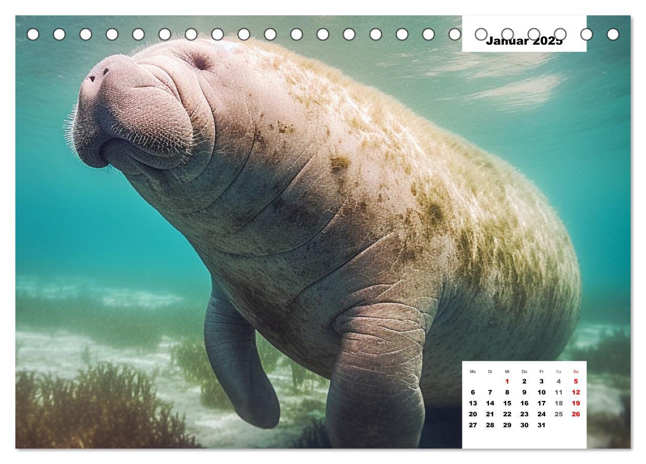 Bild: 9783383893902 | Manatees. Faszinierende Rundschwanzseekühe (Tischkalender 2025 DIN...