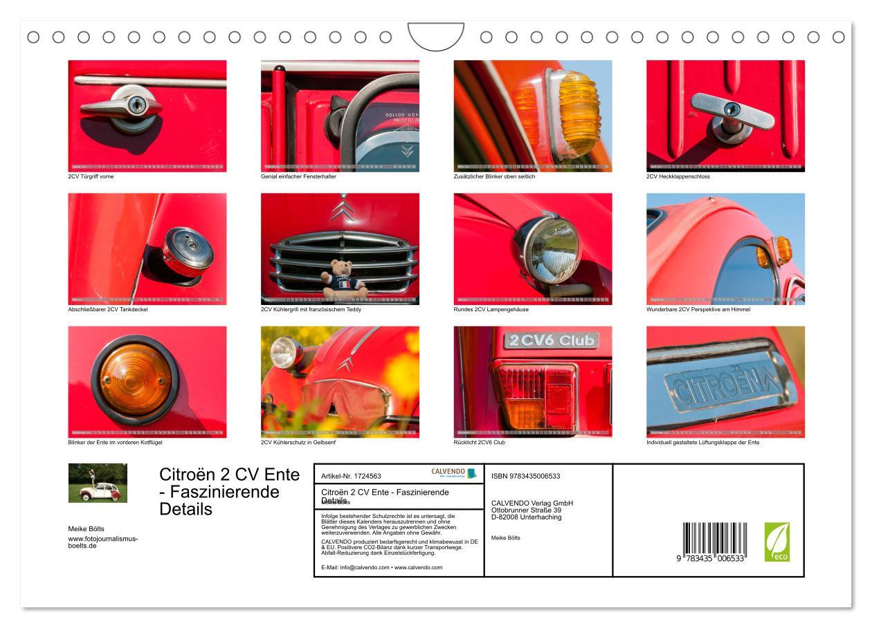 Bild: 9783435006533 | Citroën 2 CV Ente - Faszinierende Details (Wandkalender 2025 DIN A4...