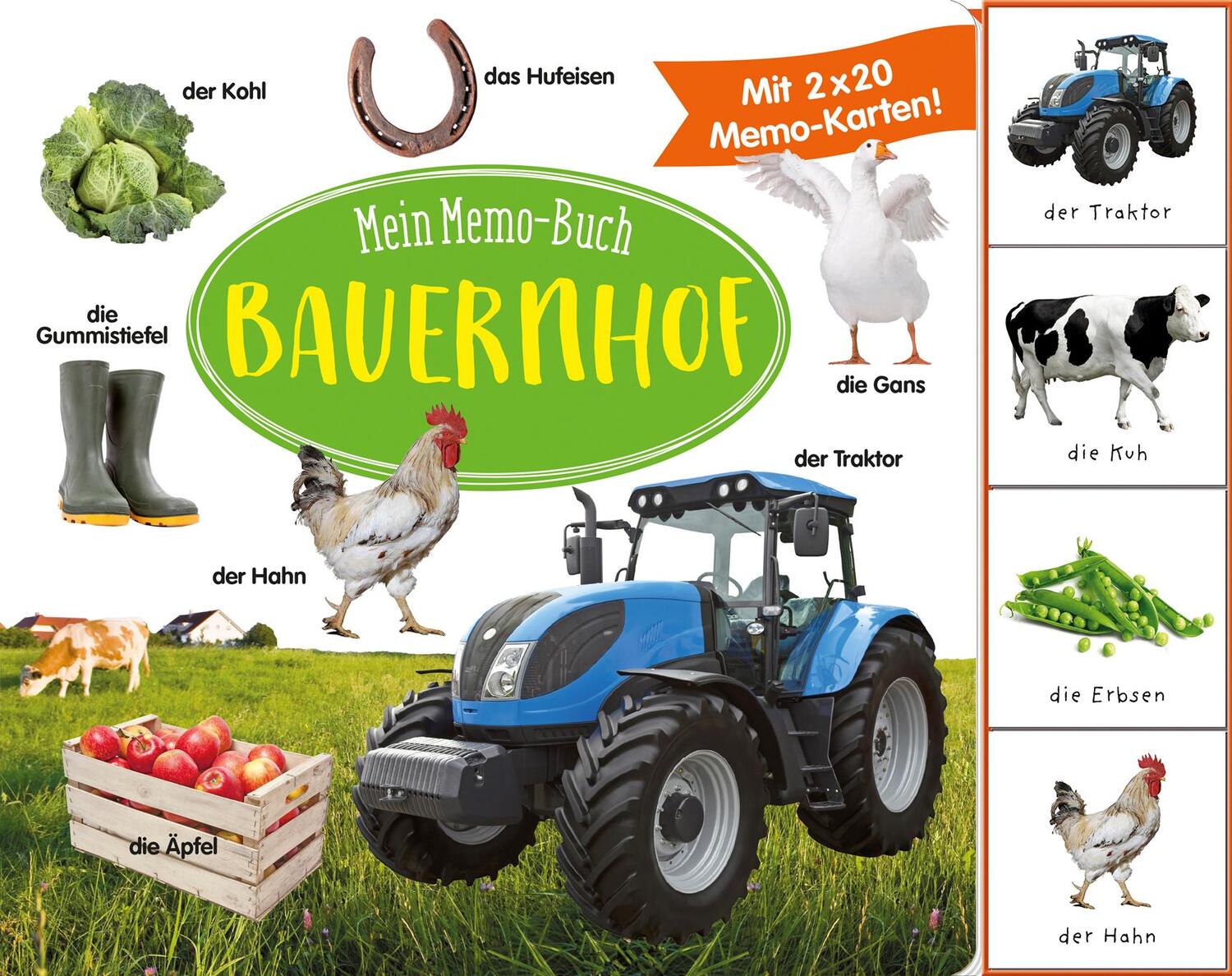 Cover: 9783849946241 | Mein Memo-Buch Bauernhof | Mit 40 Memo-Karten! Für Kinder ab 3 Jahren