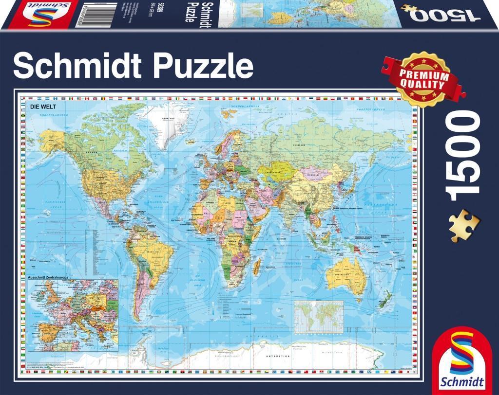 Cover: 4001504582890 | Die Welt, 1.500 Teile Puzzle | Spiel | Deutsch | 2017 | Schmidt