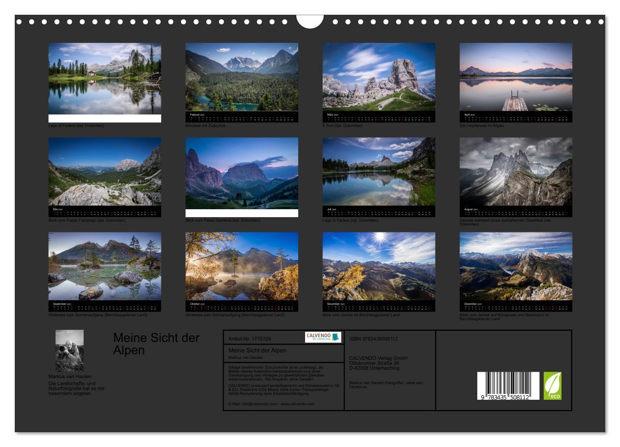 Bild: 9783435508112 | Meine Sicht der Alpen (Wandkalender 2025 DIN A3 quer), CALVENDO...