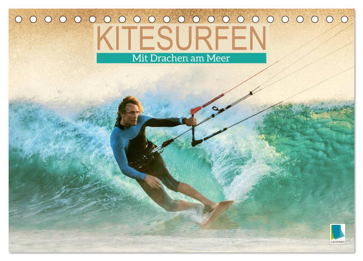 Cover: 9783457161227 | Kitesurfen: Mit Drachen am Meer (Tischkalender 2025 DIN A5 quer),...