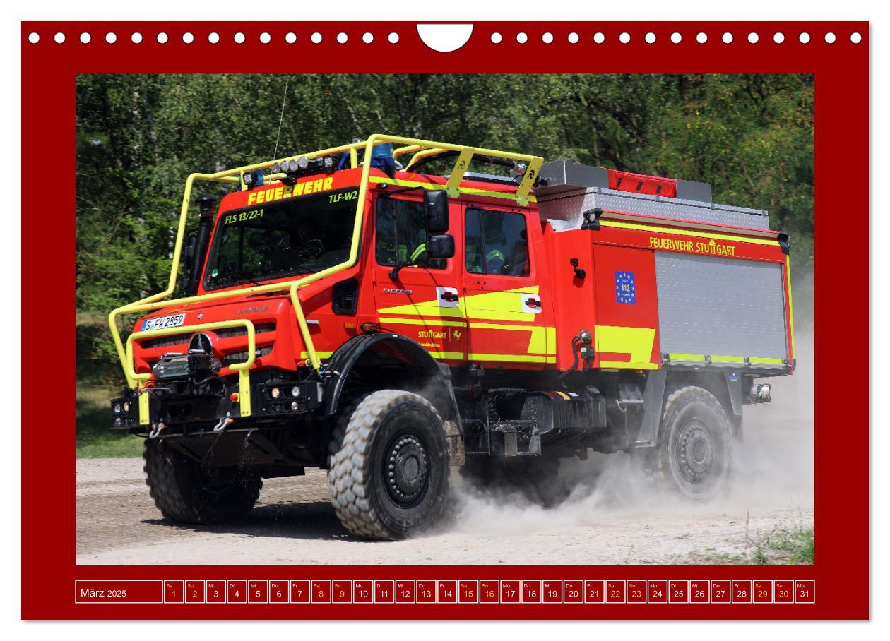 Bild: 9783457225387 | Unimog bei der Feuerwehr (Wandkalender 2025 DIN A4 quer), CALVENDO...