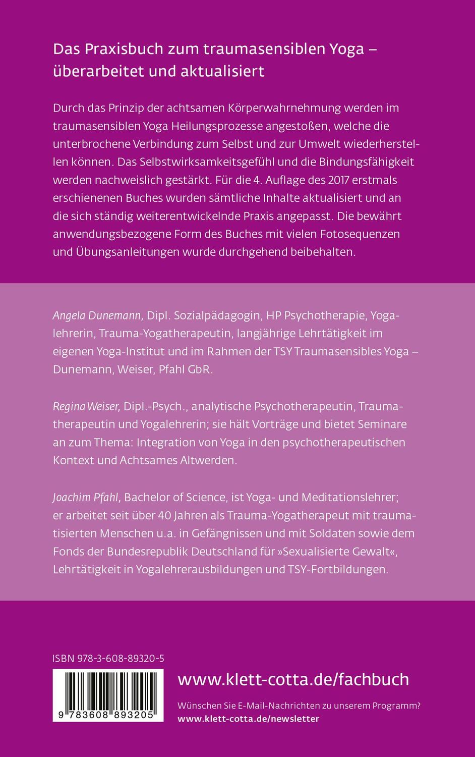 Rückseite: 9783608893205 | Traumasensibles Yoga - TSY (Leben Lernen, Bd.346) | Dunemann (u. a.)