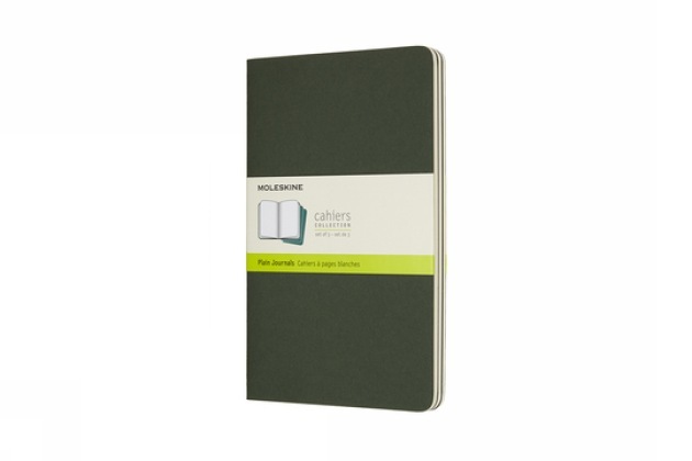 Cover: 8055002855297 | Moleskine Cahier Large/A5, 3er Set, Blanko, Kartoneinband Myrtengrün