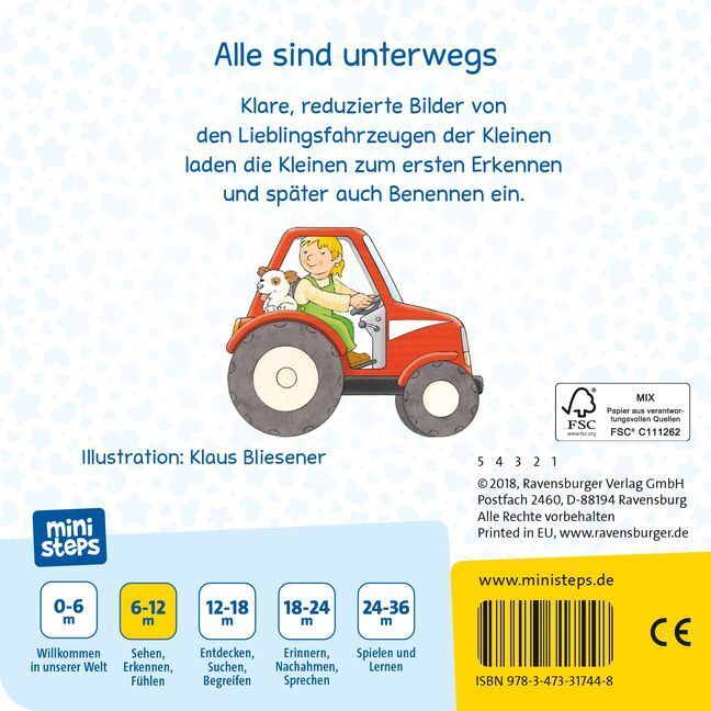 Bild: 9783473317448 | ministeps: Meine allerersten Fahrzeuge | Ab 6 Monaten | Bliesener