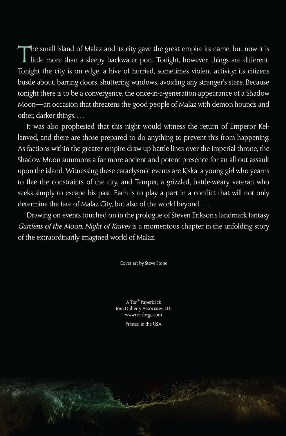 Rückseite: 9780765323712 | Night of Knives | A Novel of the Malazan Empire | Ian C. Esslemont