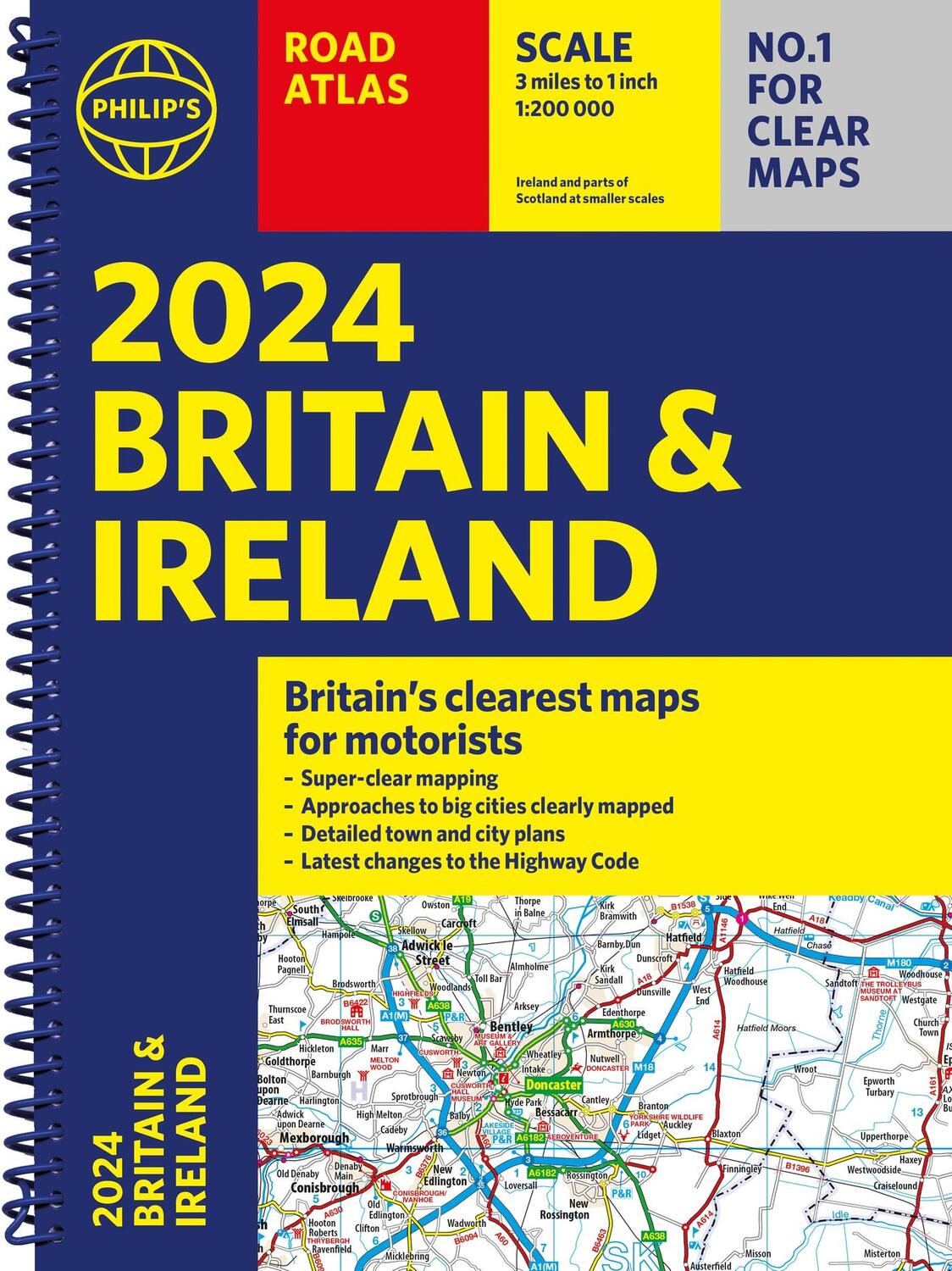 Cover: 9781849076241 | 2024 Philip's Road Atlas Britain and Ireland | Philip'S Maps | Buch