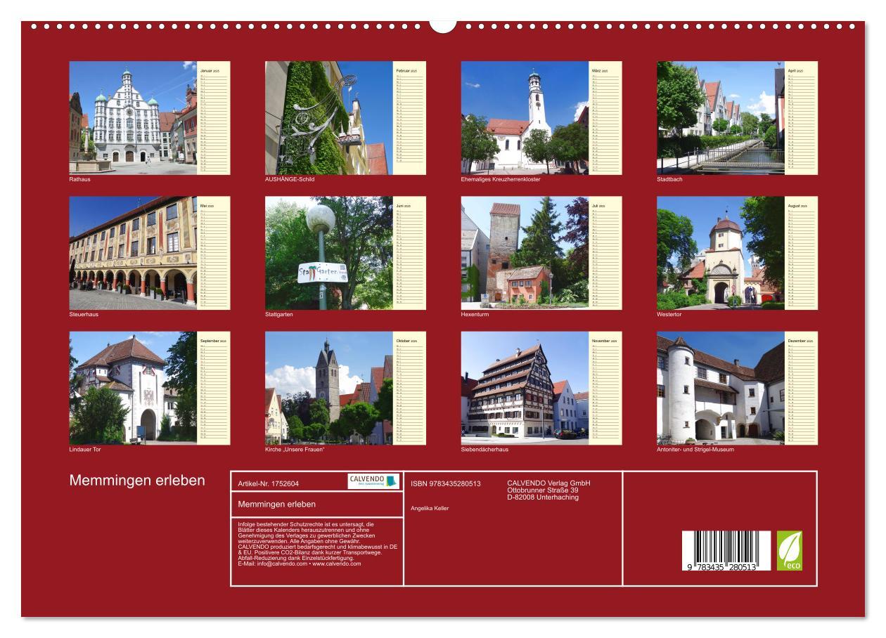 Bild: 9783435280513 | Memmingen erleben (hochwertiger Premium Wandkalender 2025 DIN A2...