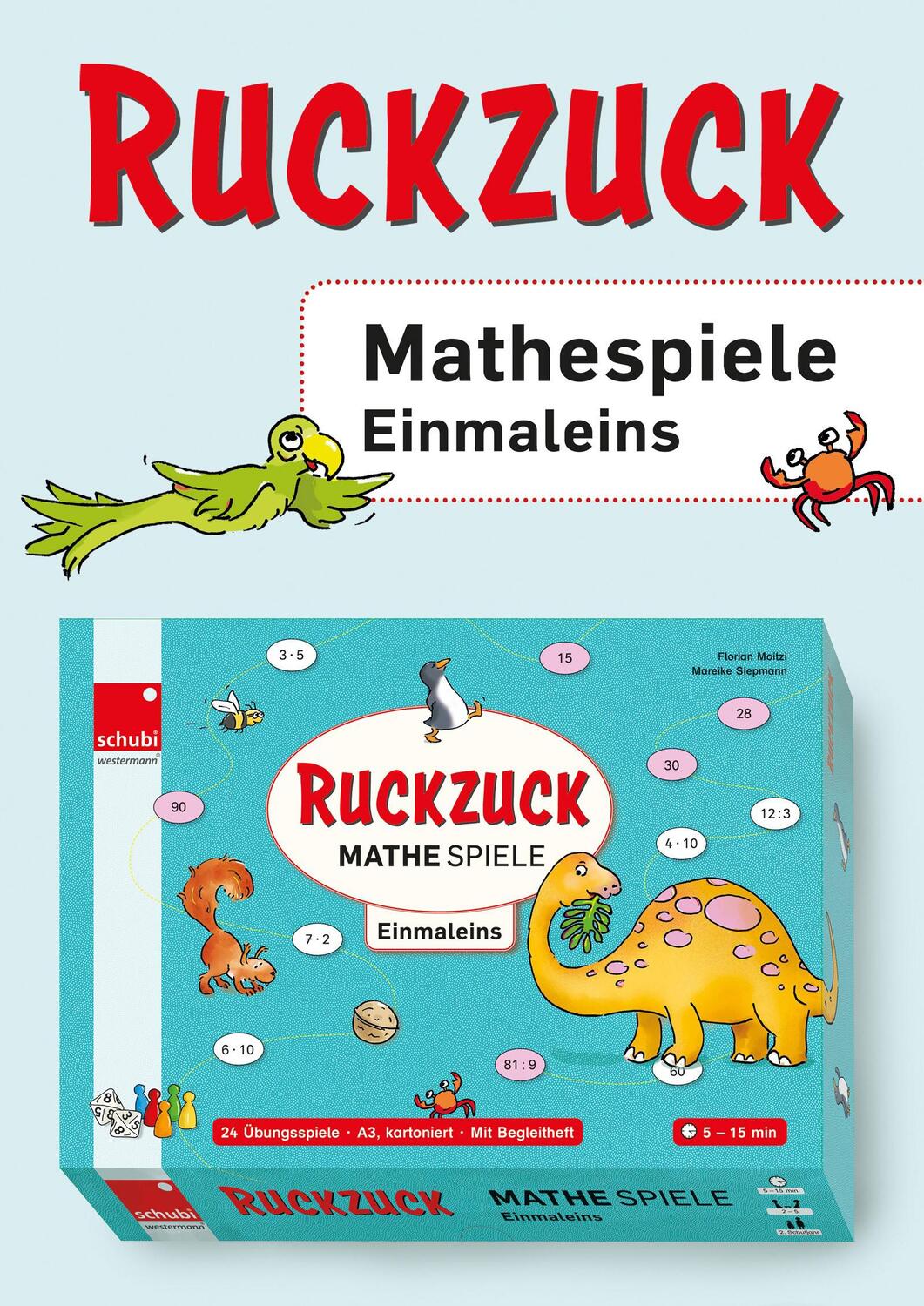 Cover: 9783072102544 | Ruckzuck Mathespiele | Einmaleins | Florian Moitzi | Box | Deutsch
