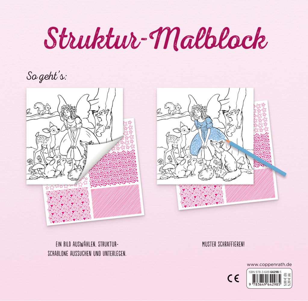 Bild: 9783649642985 | Struktur-Malblock | Schablone drunter, Muster schraffieren, fertig!