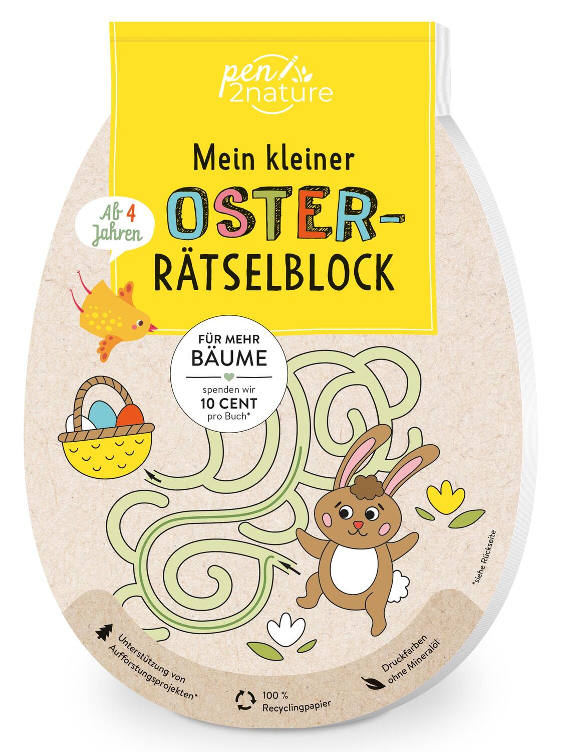 Cover: 9783987640704 | Mein kleiner Oster-Rätselblock für Kinder ab 4 Jahren | Pen2nature
