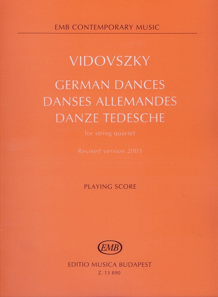 Cover: 9790080138908 | German Dances for string quartet - 1989, revised | Buch | 1996