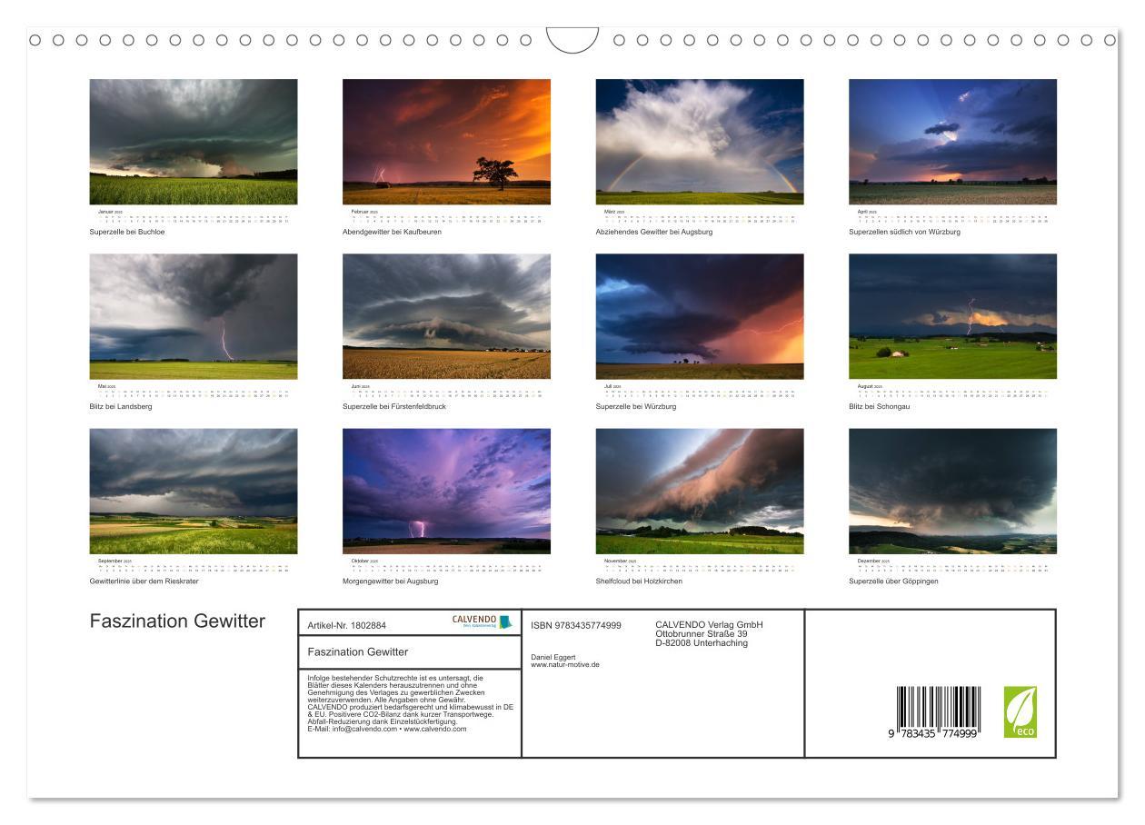 Bild: 9783435774999 | Faszination Gewitter (Wandkalender 2025 DIN A3 quer), CALVENDO...