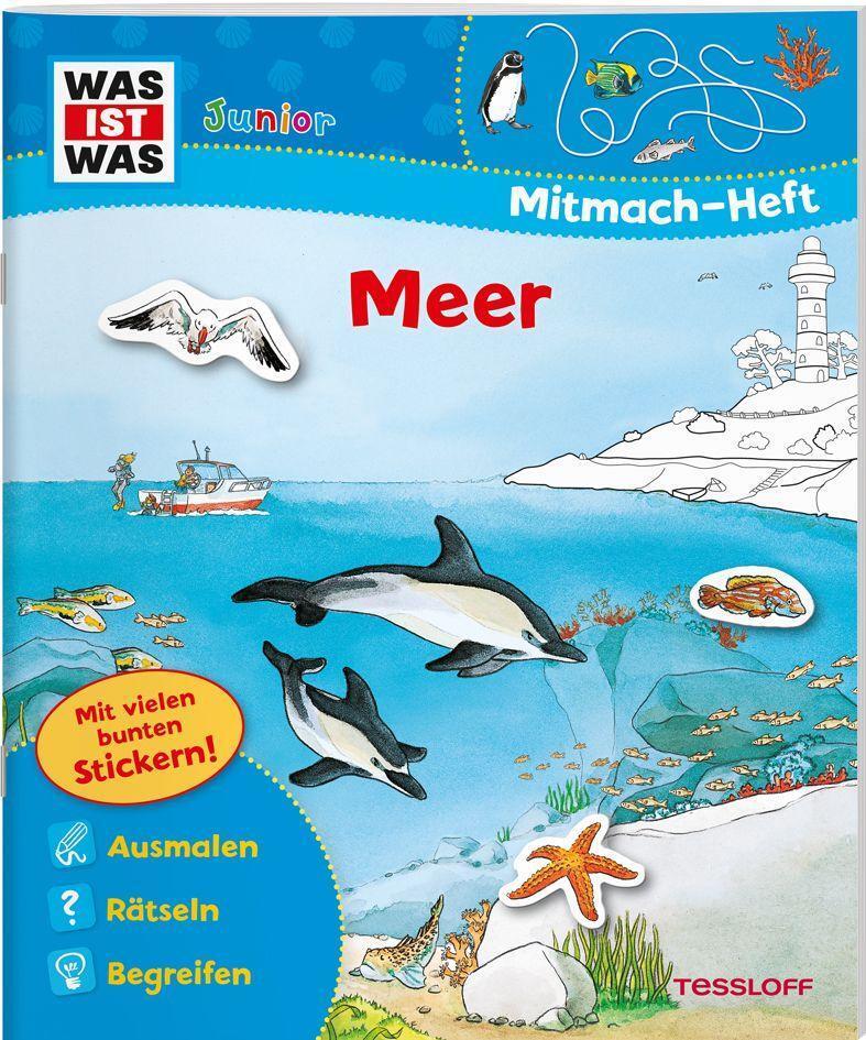 Cover: 9783788675660 | WAS IST WAS Junior Mitmach-Heft Meer | Spiele, Rätsel, Sticker | 24 S.