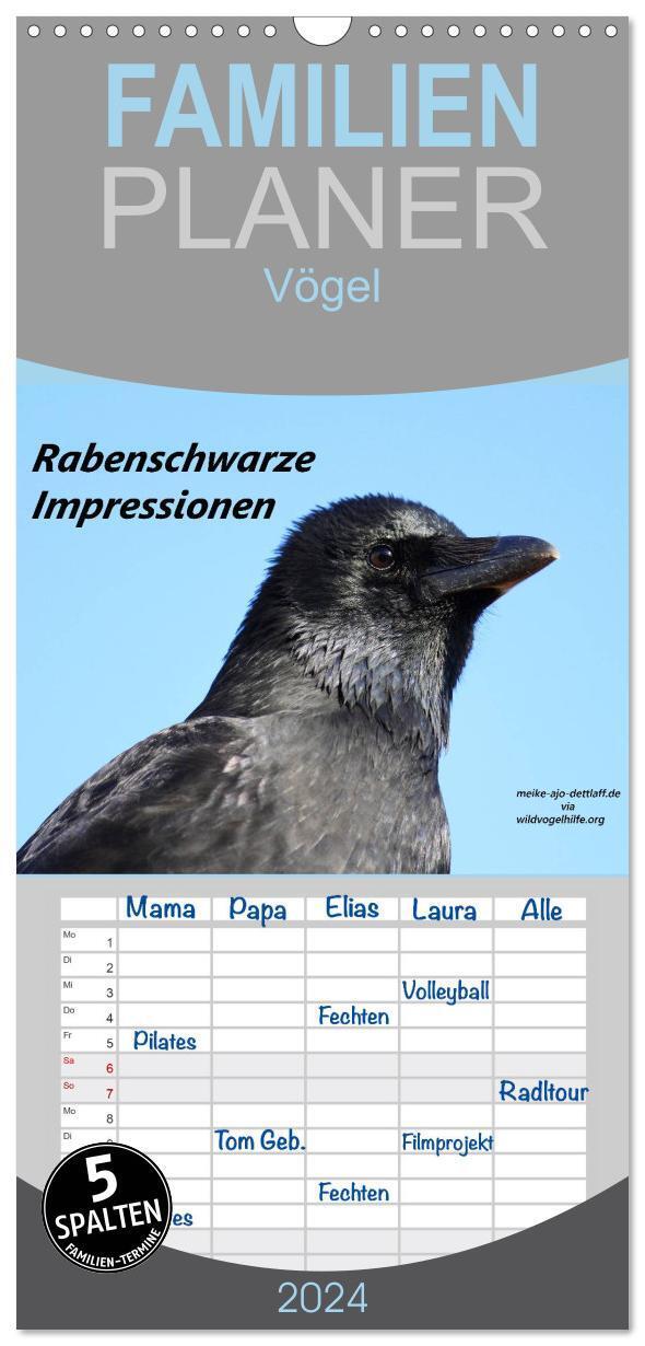 Cover: 9783675829671 | Familienplaner 2024 - Rabenschwarze Impressionen -...