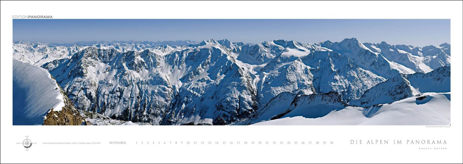 Bild: 9783898236249 | Die Alpen im Panorama | Rudolf Rother | Kalender | XIV | Deutsch