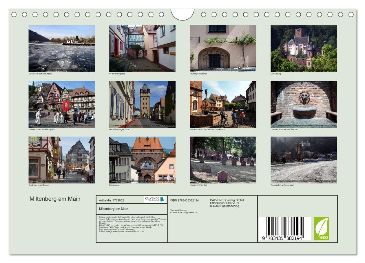 Bild: 9783435382194 | Miltenberg am Main (Wandkalender 2025 DIN A4 quer), CALVENDO...