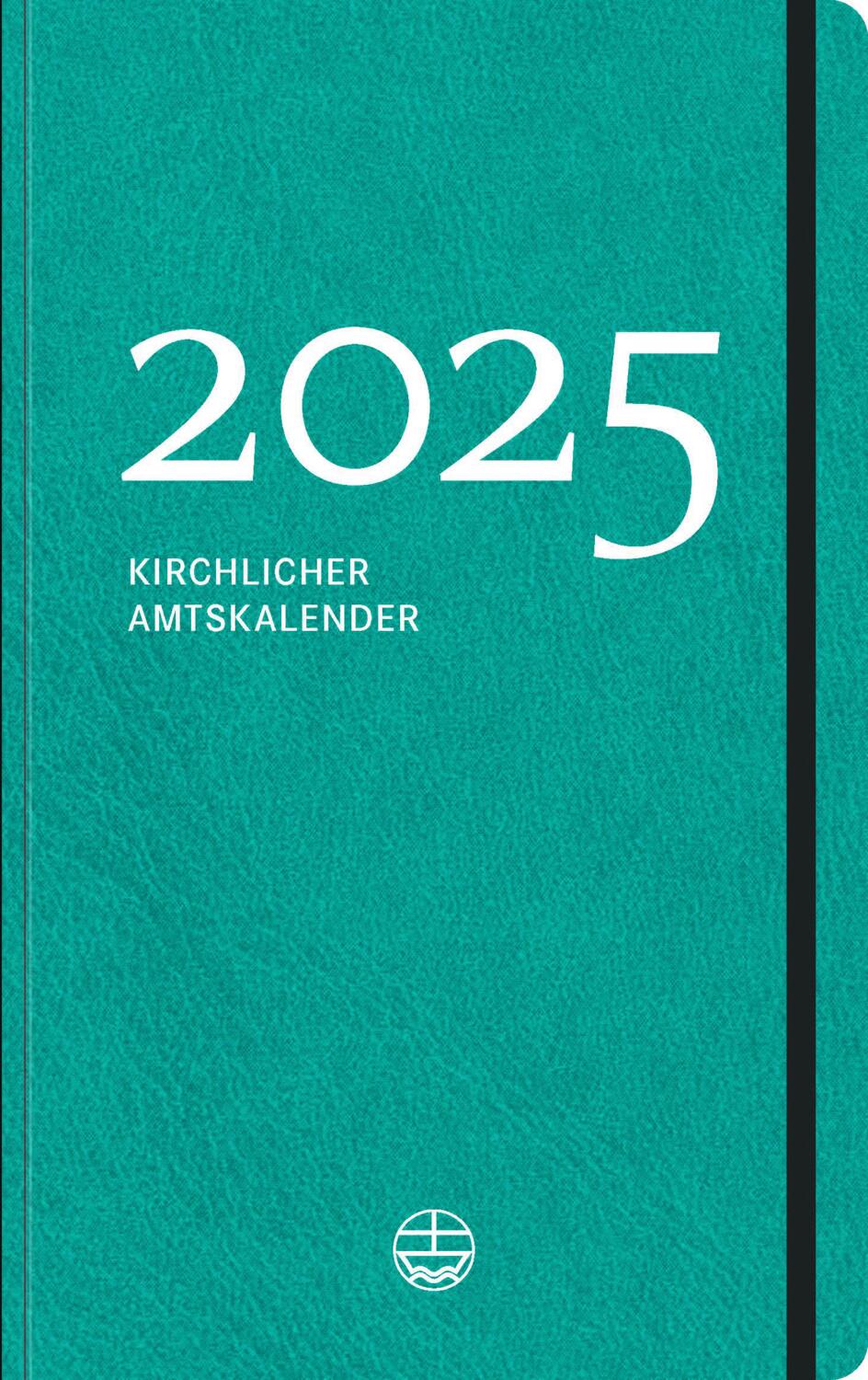 Cover: 9783374075997 | Kirchlicher Amtskalender 2025 - petrol | Jörg Neijenhuis | Taschenbuch
