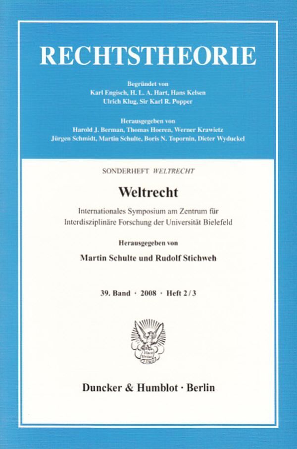 Cover: 9783428131112 | Weltrecht. | Martin Schulte (u. a.) | Taschenbuch | IV | Deutsch