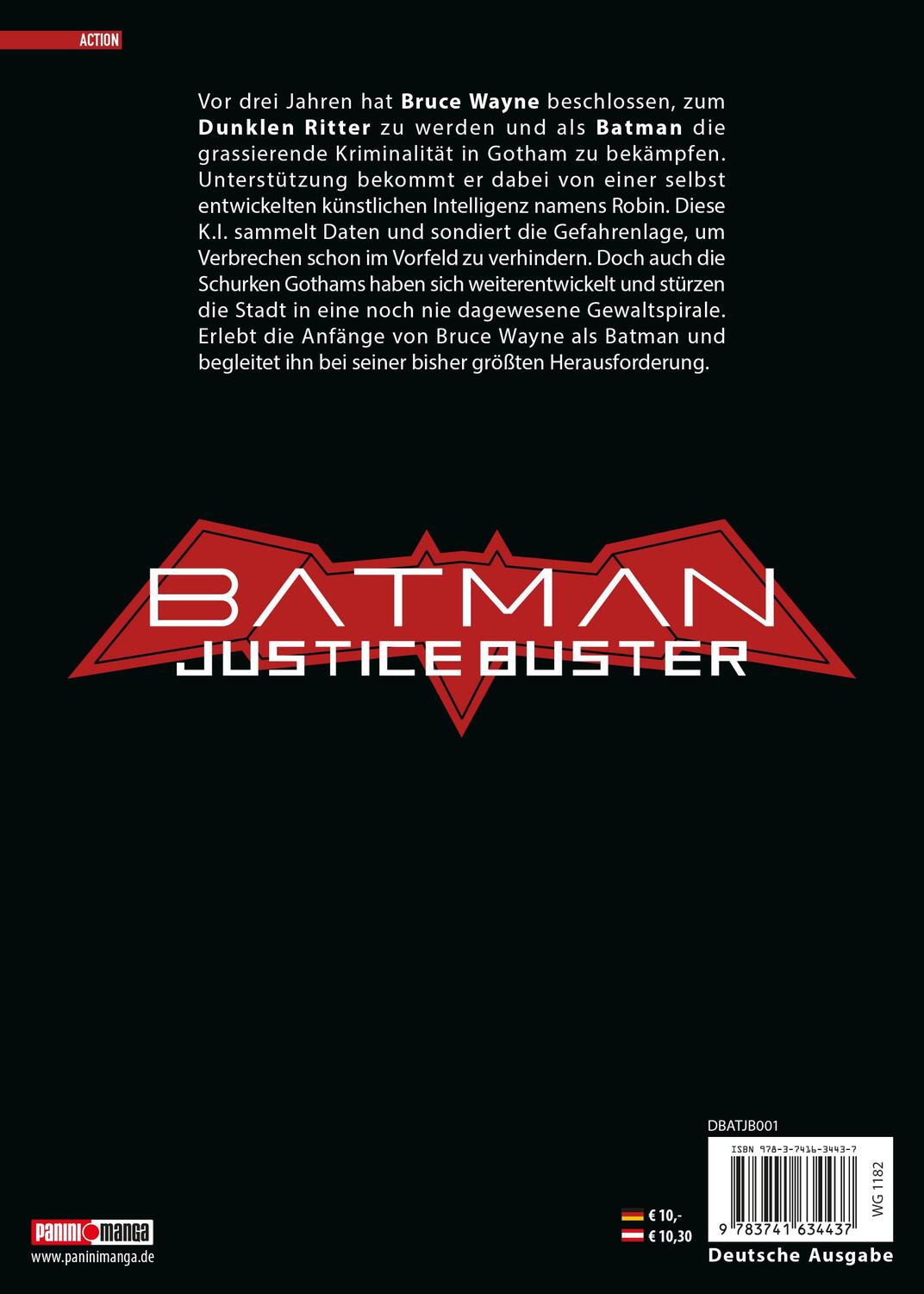 Rückseite: 9783741634437 | Batman Justice Buster (Manga) 01 | Bd. 1 | Eiichi Shimizu (u. a.)